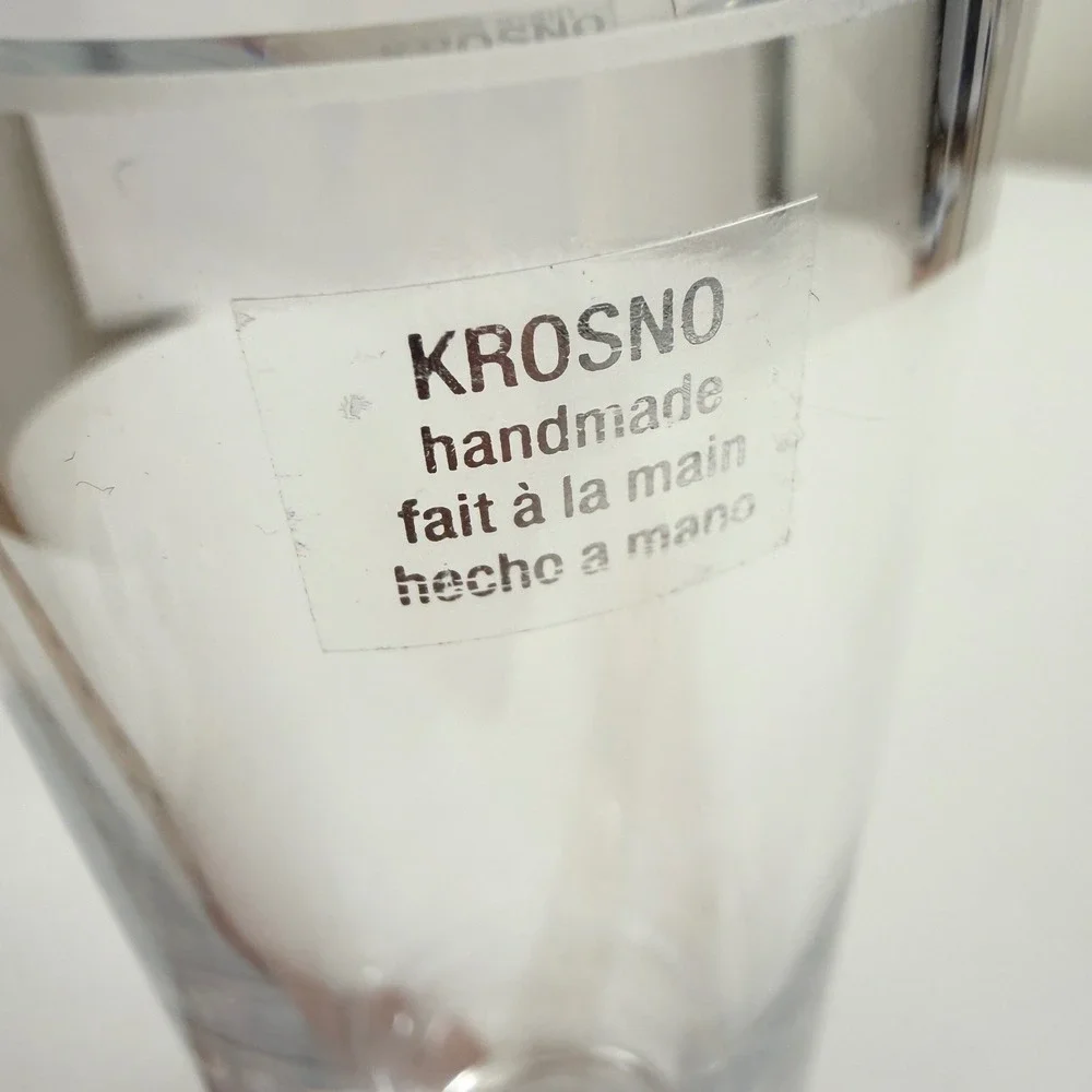 Krosno Handmade Crystal Bud Vase Clear Polish Lead Crystal Heavy Base 8